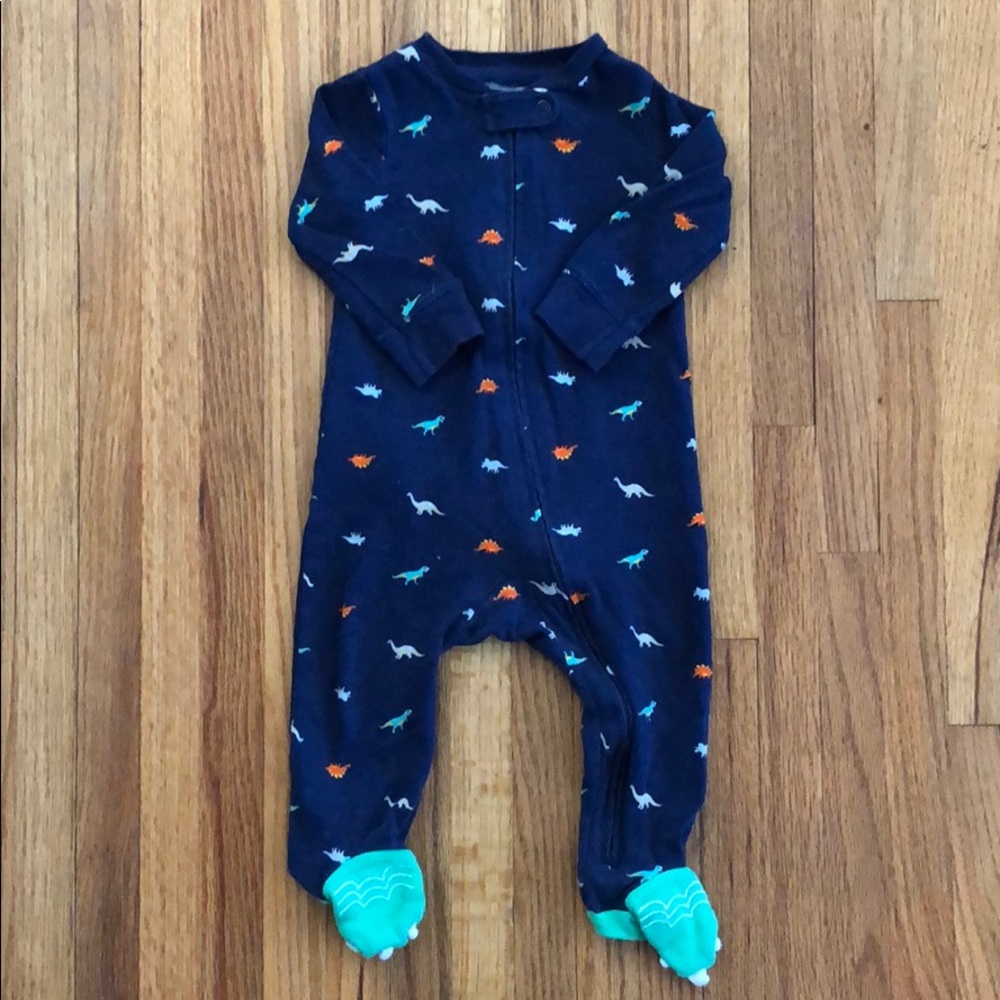 carter’s | dino footed sleeper | size 6 & 9 months